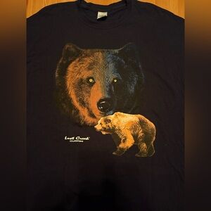 Vintage Lost Creek Outfitters Bear Wildlife Nature Shirt Size XL Grizzly Black